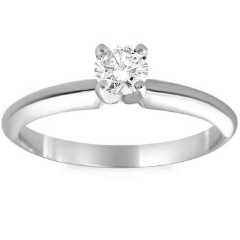 Pompeii3 1/4Ct Solitaire Round Cut Diamond Platinum Engagement Ring