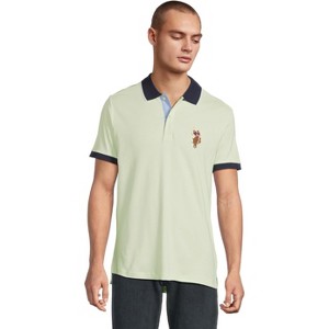 U.S. Polo Assn. Men's Slim Fit Multicolor Interlock Polo Shirt with Big Pony - 1 of 3