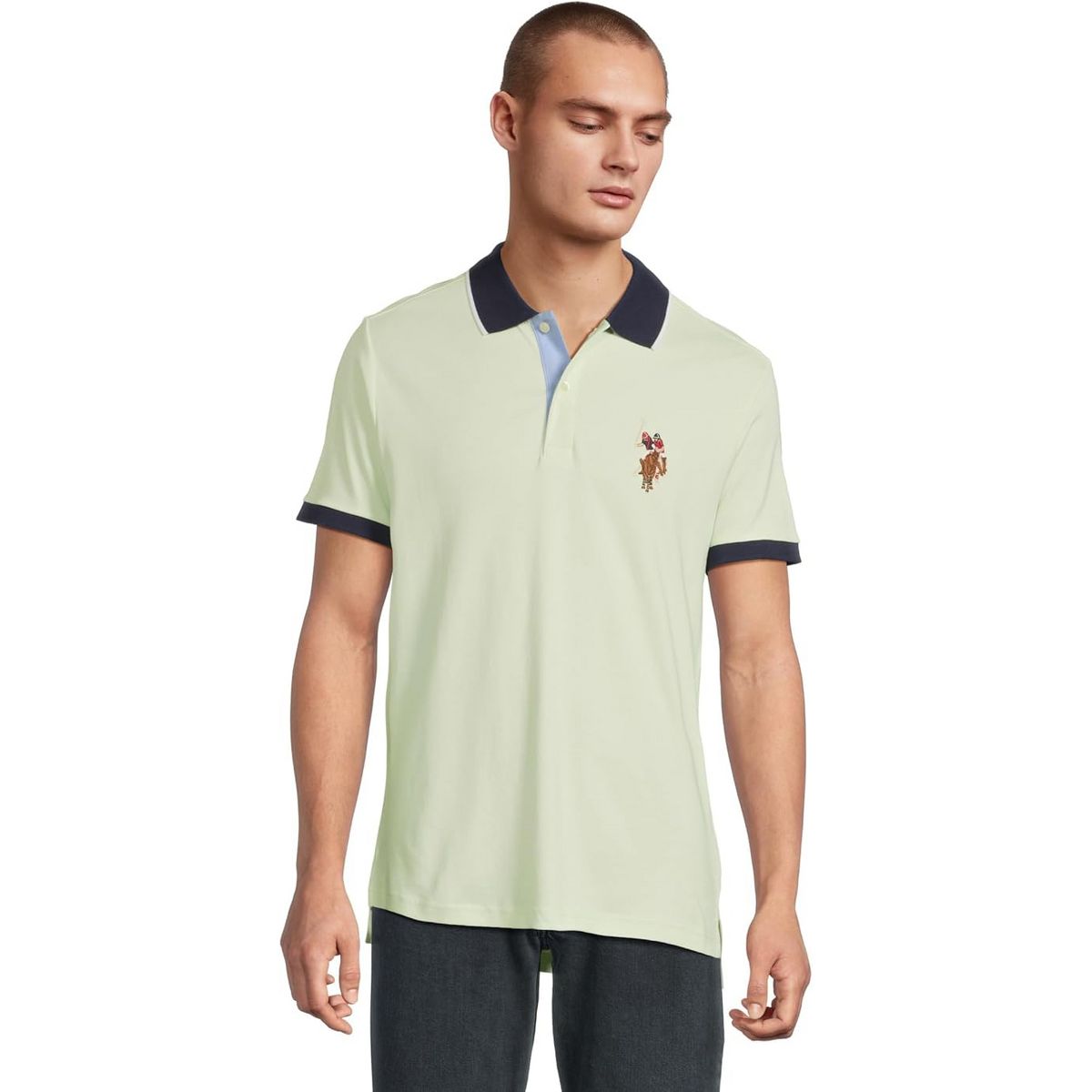 U.S. Polo Assn. Men's Slim Fit Multicolor Interlock Polo Shirt with Big Pony - thumbnail 5