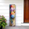 HomeRoots 36" Blue Orange And Purple Hydrangeas Solid Wood Porch Sign - 2 of 4