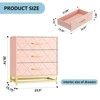 3 Drawer Wood Dresser for Bedroom, Modern Storage Chest for Closet, Living Room, Hallway, or Nursery - 3 of 4