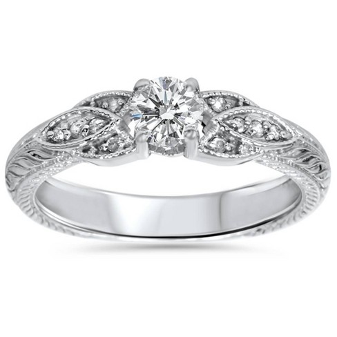 White Gold Unique Engagement Ring Set for Women ADLR383S