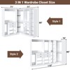 Aheaplus 110'' Set of 3 Freestanding Corner Closet System Organizer for Walk-in Closet - 3 of 4