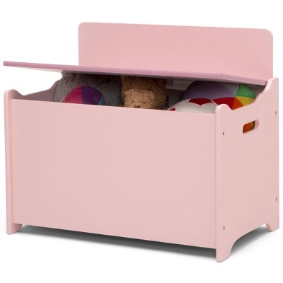 Blush Two-Tone Wooden Toy Box with Divider