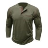 Coolmee Men's Casual Polo Shirts Classic Long Sleeve Basic Button T Shirt Tops with Pocket - 3 of 4