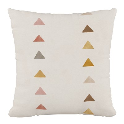 18"x18" Polyester Pillow with Welt in Peak Mustard - Skyline Furniture: Cotton Woven, Zippered, Abstract Design