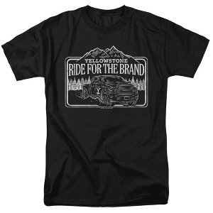 Yellowstone Ride For The Brand Dark Adult T-Shirt Black - 1 of 4