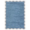 Scalloped Edge Area Rugs for Living Room Bedroom Modern Washable Rug Soft Non Slip Low Pile Accent Carpet - 4 of 4