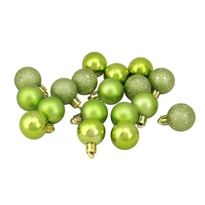 Northlight 18ct Shatterproof 4-Finish Christmas Ball Ornament Set 1.25" - Green