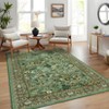 Indoor Room Accessory For Living Room Bedroom Modern Floral Pattern Area Rug Non Slip Soft Carpet Washable Low Pile Floor Mat - 3 of 4