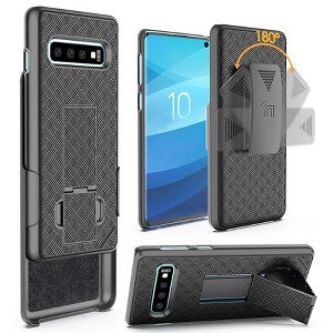 Nakedcellphone Case with Stand and Belt Clip Holster for Samsung Galaxy S10 - 1 of 4