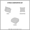 Gulches 4 PCS Full/Queen Watercolor Tie Dye Printed Comforter Set with Throw Pillow - 3 of 4