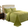 100% Cotton Bedspread Set Waves Matelasse Decorative Bedspread and Pillow Sham Set by Blue Nile Mills - 2 of 4