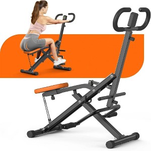 NAYSAYE Squat Machine Exercise Equipment 250 Lbs Squat Rowing Machine with Home Workout Machine Leg Glute Trainer for Full Body, Black, 37"*11"*9" - 1 of 4