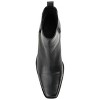 Journee Signature Womens Genuine Leather Brooklee Square Toe Stacked Chelsea Booties - 4 of 4