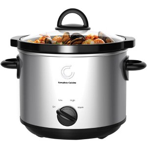 Complete Cuisine CC-3000-SL 3-Quart Round Stainless-Steel Slow Cooker - 1 of 4