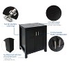 24 in. W x 19 in. D x 36.4 in. H Freestanding Bath Vanity in Black with Black Solid Surface Top - 3 of 4