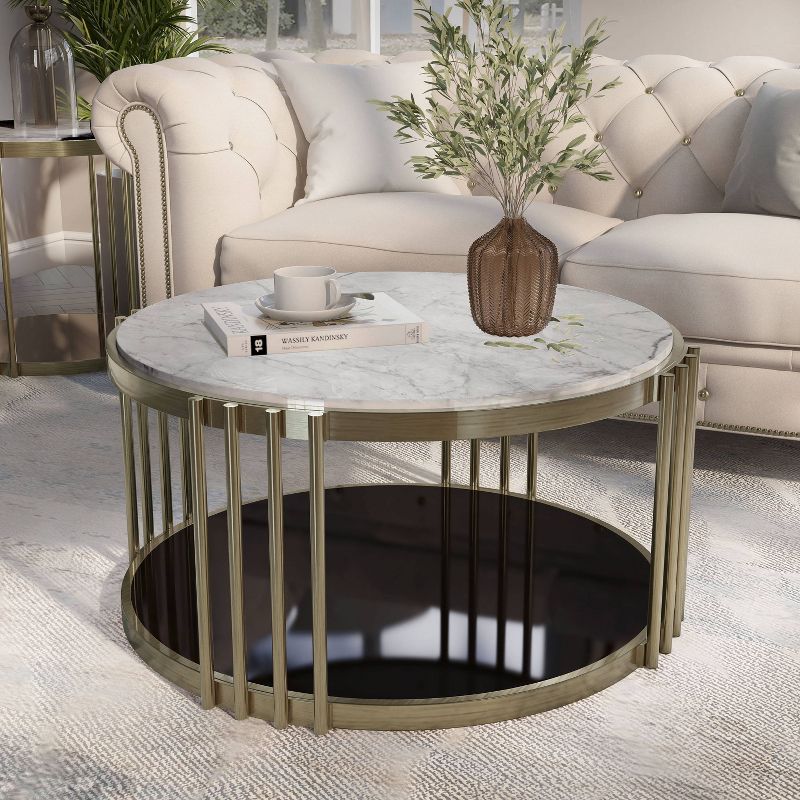 Solstice Glam Coffee Table Antique Brass - HOMES: Inside + Out, 5 of 8