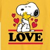 Boys' - Peanuts - Love Snoopy Woodstock Short Sleeve Graphic T-Shirt - 2 of 4