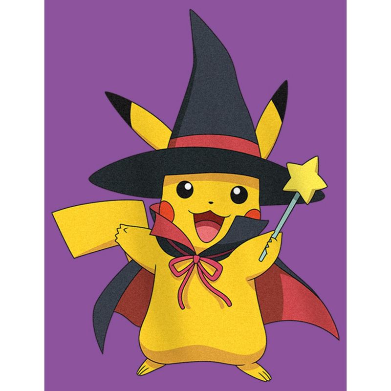 Girl's Pokemon Halloween Pikachu Witch Costume T-Shirt, 2 of 5