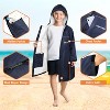 SUN CUBE Swim Parka Boy Girl, Kids Unisex Hooded Changing Robe with Faux Shearling Lining for Swimming, Surfing, Water Sports - 3 of 4