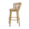 Christopher Knight Home Solstice Outdoor Boho Metal and Ratton Barstools, Brown - 4 of 4