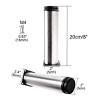 Unique Bargains Stainless Steel Sofa Cabinet Wardrobe Worktop Shelves Feet Replacement Furniture Legs 8 Inch Set of 4 - 4 of 4
