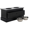 Boomer Double Pet Feeder W/ Drawer - Removable Stainless Steal Bowls - Cat/Dog - PET5701 - Safavieh Pets - 4 of 4