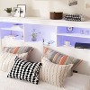 Famapy White Full/ Queen Size Headboard,App-Controlled LED Lights,Adjustable Shelves,Smart Bedroom Storage Solution - 3 of 4