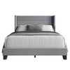 Home Design Niles Queen Upholstered Panel Bed, Gray - 4 of 4