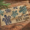 Split P Don't Worry Beach Happy Sea Turtle Doormat - image 2 of 3