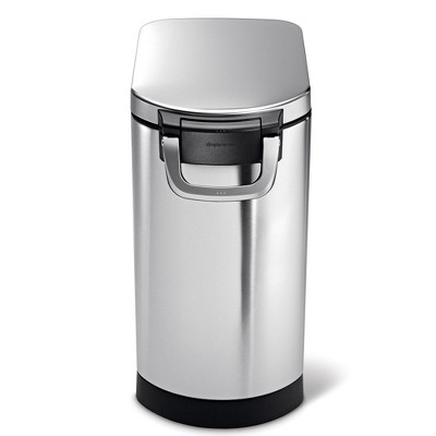 Large Brushed Stainless Steel Airtight Pet Food Storage Container