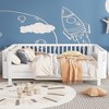 Full Size Wood Platform Bed with Rails for Girls and Boys - 2 of 4