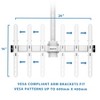 Mount-It! TV Ceiling Mount Bracket, Adjustable Full Motion, Tilting and Swiveling for Flat Panel LCD LED OLED Plasma TVs, Fits 32 - 70 in. TVs, White - 4 of 4
