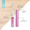 Bliss Electric Travel Toothbrush Set - Portable Sonic Toothbrush with 2 Brush Heads, Protective Cap & Waterproof - 4 of 4