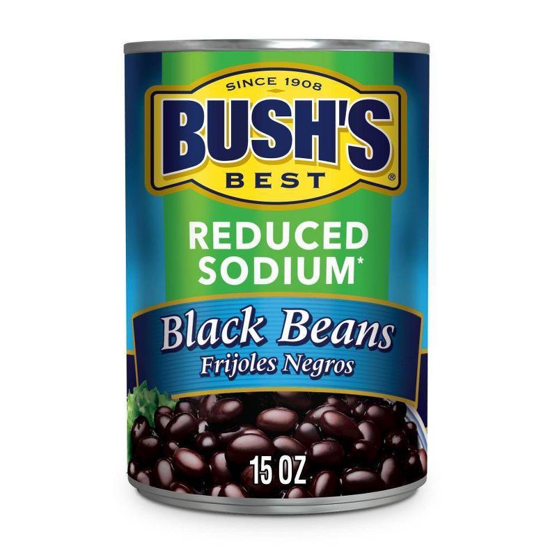 Bush&#39;s Reduced Sodium Black Beans - 15oz, 1 of 12