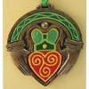Slickblue Embroidered Claddagh Ring Ornament, Satin Ribbon, Hanging Decor, Celtic Style, 3.1" Size - 3 of 3