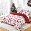 Garvee 3 Piece Christmas Duvet Cover Set King Size, Soft Microfiber Comforter Cover with 2 Pillow Shams, Washable Cute Bedding Set for Bedroom Decor - 2 of 4