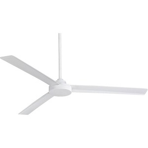 62" Minka Aire Modern Indoor Outdoor Ceiling Fan Flat White Wet Rated for Patio Exterior House Home Porch Gazebo Garage Barn - 1 of 4