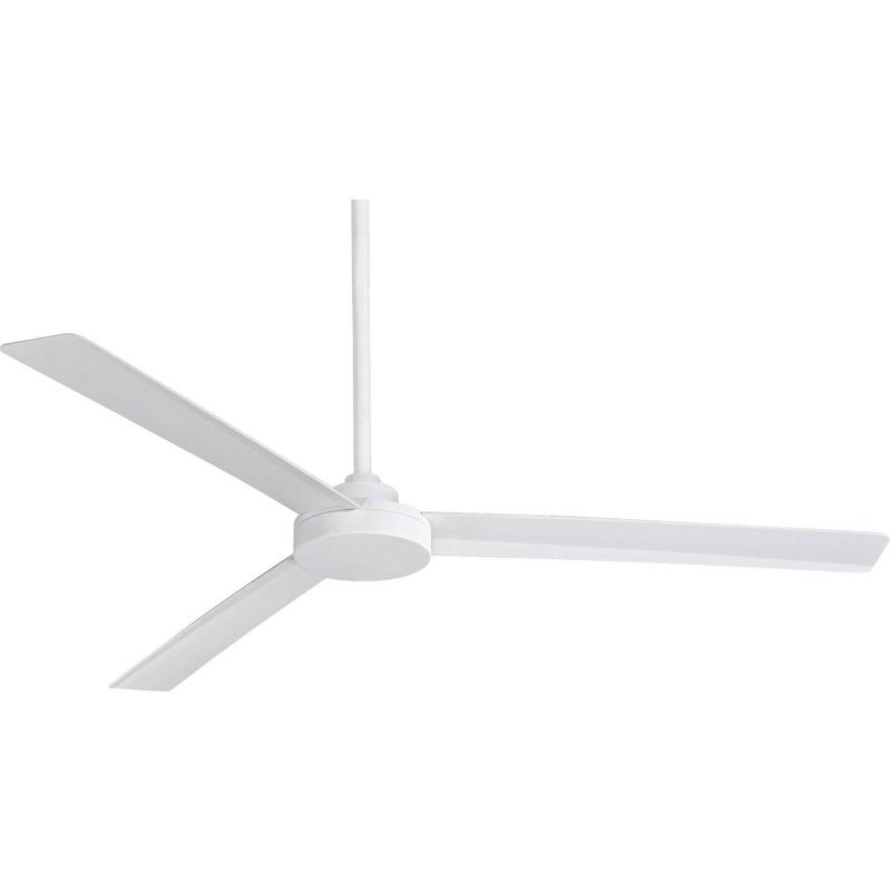 62" Minka Aire Modern Indoor Outdoor Ceiling Fan Flat White Wet Rated for Patio Exterior House Home Porch Gazebo Garage Barn, 1 of 6