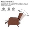 Set of 2 Justine Transitiona Wooden Upholstery Genuine Leather Recliner with Nailhead Trim for Living Room and Bedroom| ART OF LIVING DESIGNS - 4 of 4