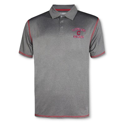 MLB Cleveland Indians Men's Your Team Gray Polo Shirt