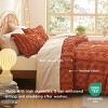 3 Pieces Boho Duvet Cover Set for All Seasons Soft Shabby Chic Embroidery Boho Bedding - 4 of 4
