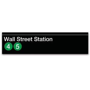 Courtside Market Wall Street Station 6x24 Wooden Artboard Décor - 1 of 2