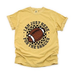 Simply Sage Market Women's I Am Just Here For The Snacks Short Sleeve Garment Dyed Tee - 1 of 4