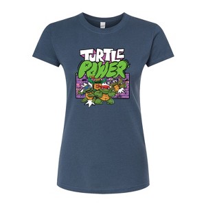 Women's - Teenage Mutant Ninja Turtles Mutant Mayhem - Turtle Power Fitted Graphic T-Shirt - 1 of 2