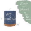 Elanze Designs Coffee Bar Love Is Brewing Ceramic Cork Bottom Navy Blue Large Capacity Utensil Holder Crock for Countertop Storage, Stylish & Durable - 2 of 4