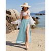 AI'MAGE Sarong Wraps for Women Long Chiffon Swimsuit Coverup Tie Sarong Sheer Floral Bathing Suit Cover Up Skirt - 2 of 3