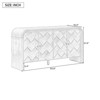 FONTOI Sideboard Cabinet with Woven Slats&4 Doors, Scandinavian Style Storage Console Table for Entryway, Foyer, Corridor, Beige, 15.5"*31.5"*59.8" - 3 of 4
