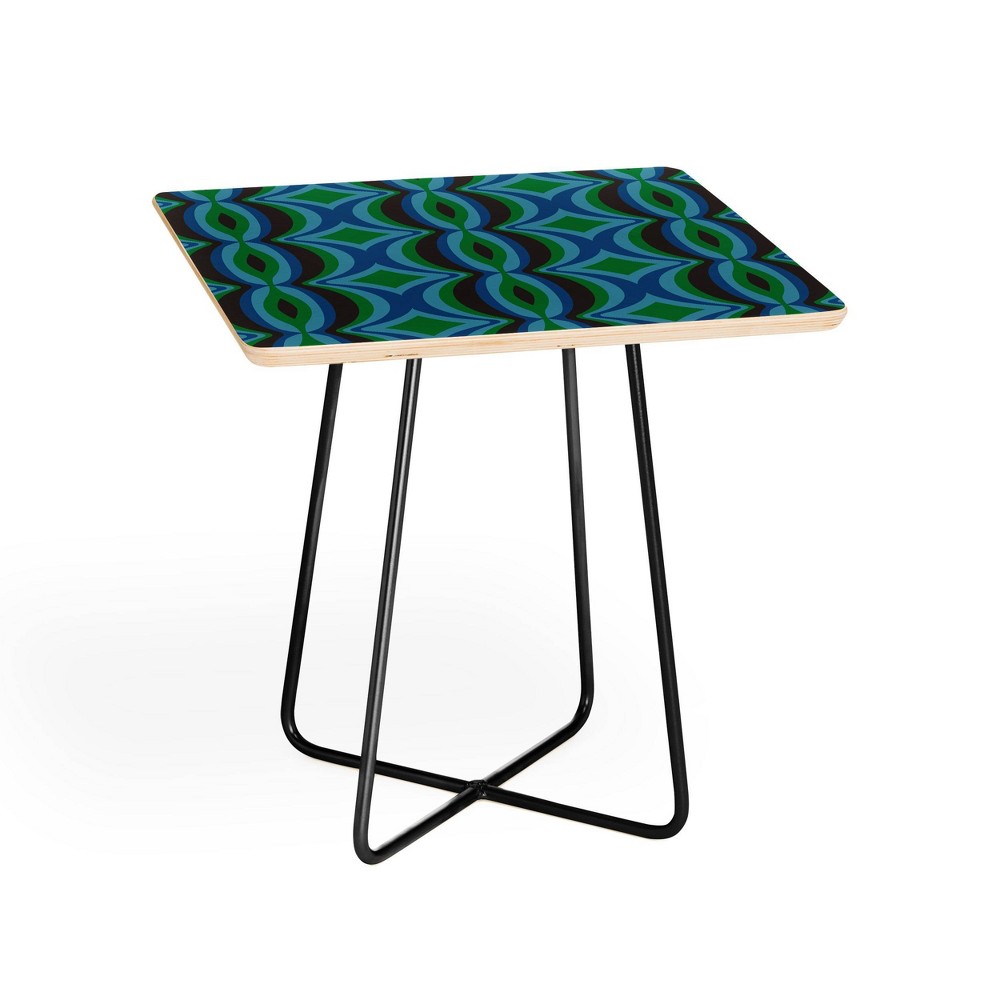Photos - Dining Table Megan Galante Futuristic Ogee Side Square Table Black - Deny Designs